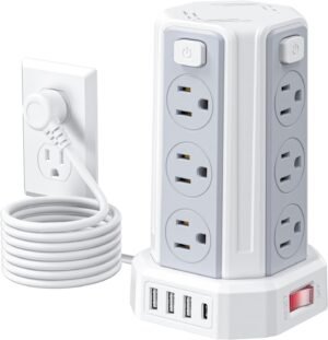 Power Strip 6.5 Ft Extension Cord w...