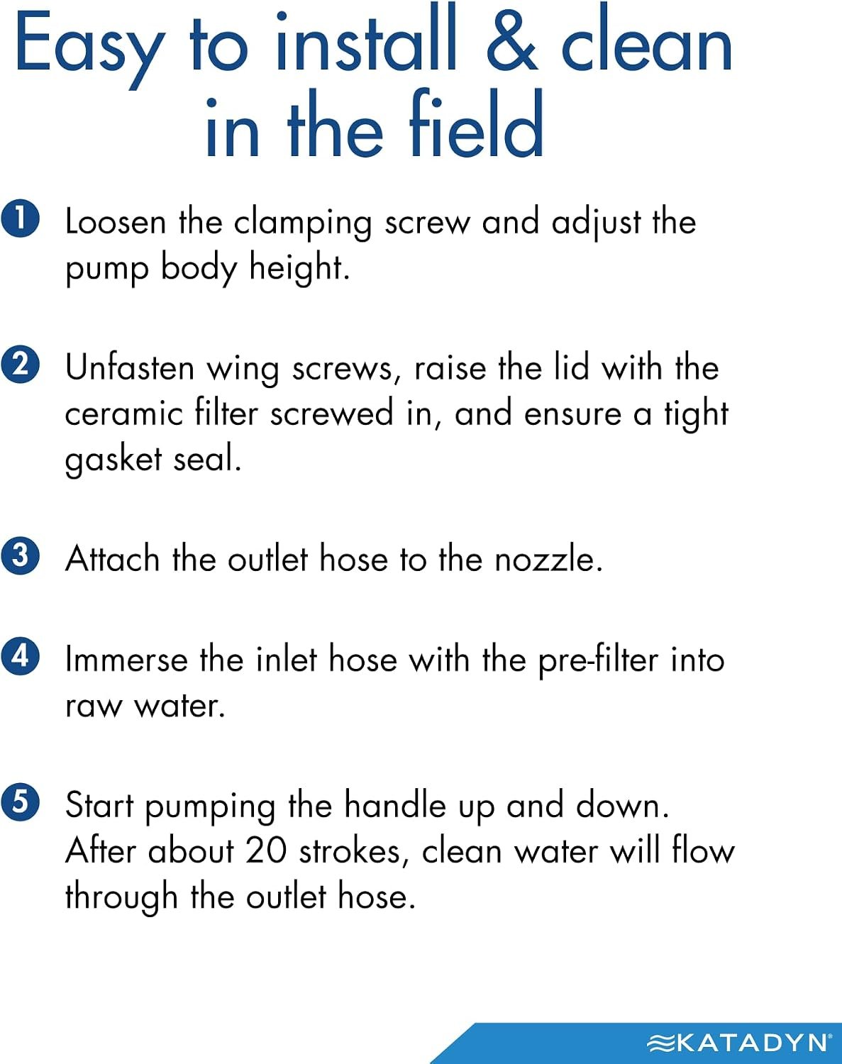Katadyn KFT Expedition Stainless Steel Hand Pump Water Filter, Silver - Image 6