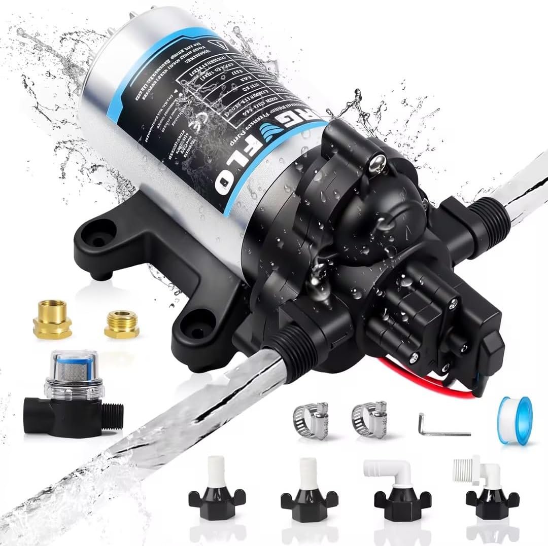 Upgraded Rv Water Pump 2088-554-144/2088-403-144 Diaphragm Pump,12 V 45 PSI RV Water Pump,3.5 Gallons Per Minute Fresh Water Pump with 1/2MNPT Connection for RV Marine Yacht - Image 9