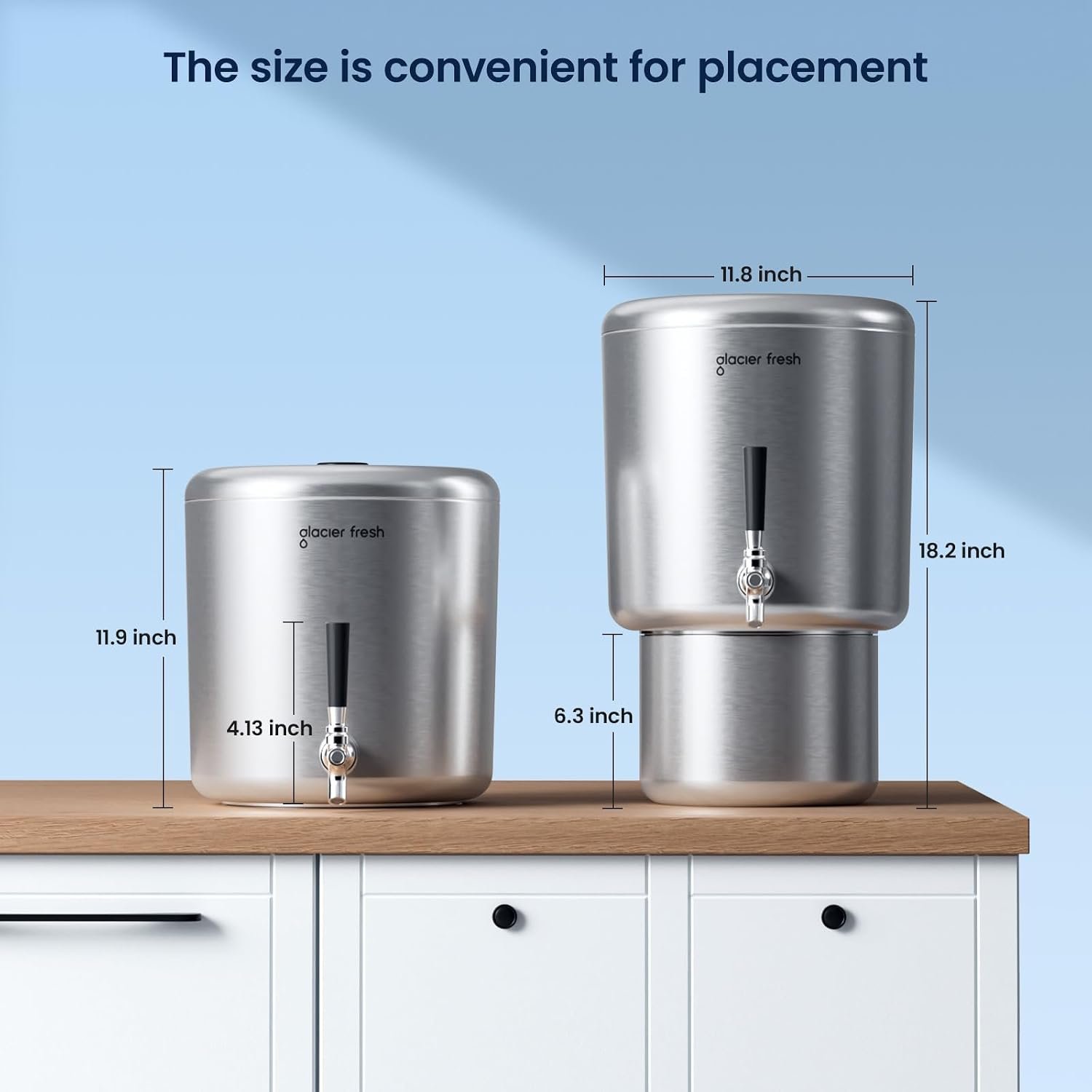 GLACIER FRESH PC04 Gravity-Fed Countertop Water Filtration System - Image 6
