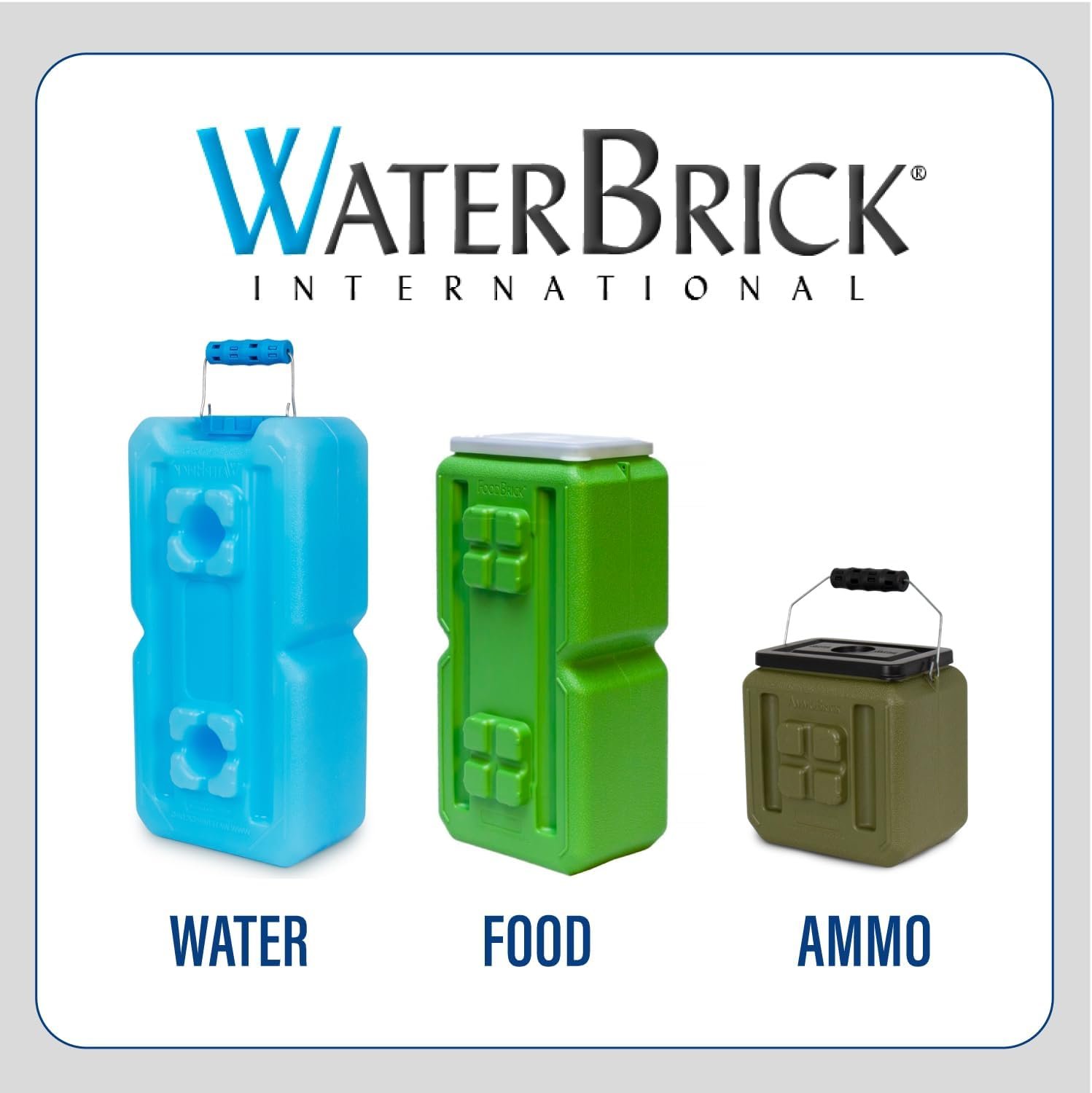 WaterBrick International WaterBrick Water Storage Containers for Emergency Water Storage | 6-Pack of Stackable 3.5 Gallon Water Container Bricks | Food-Grade HDPE Plastic | BPA-Free | STD Blue - Image 7
