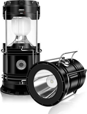 DIBMS 2-Pack Solar Camping Lantern,...