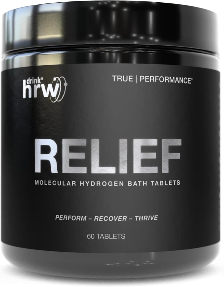 DrinkHRW Relief Molecular Hydrogen + Magnesium Bath Tablets, 60 Count