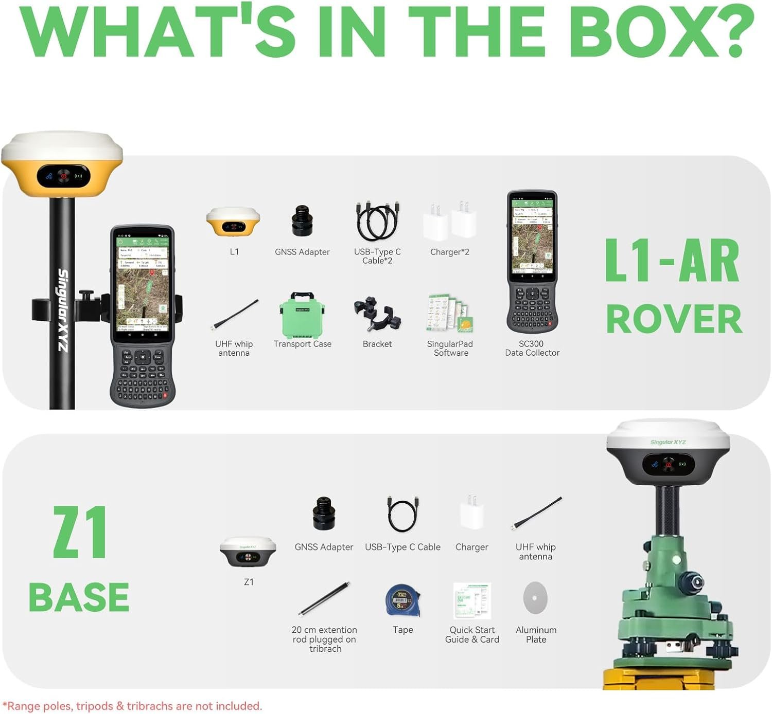 L1-AR GNSS RTK Base+Rover – RTK GPS Handheld Collector with Software & Visual Stakeout with Camera, Global Shutter with 2 MP, 2cm Accuracy, 120° Tilt Survey | Professional Support - Image 5