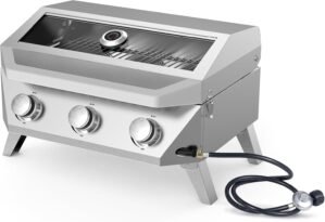 BESTFIRE 3-Burner Tabletop Gas Gril...