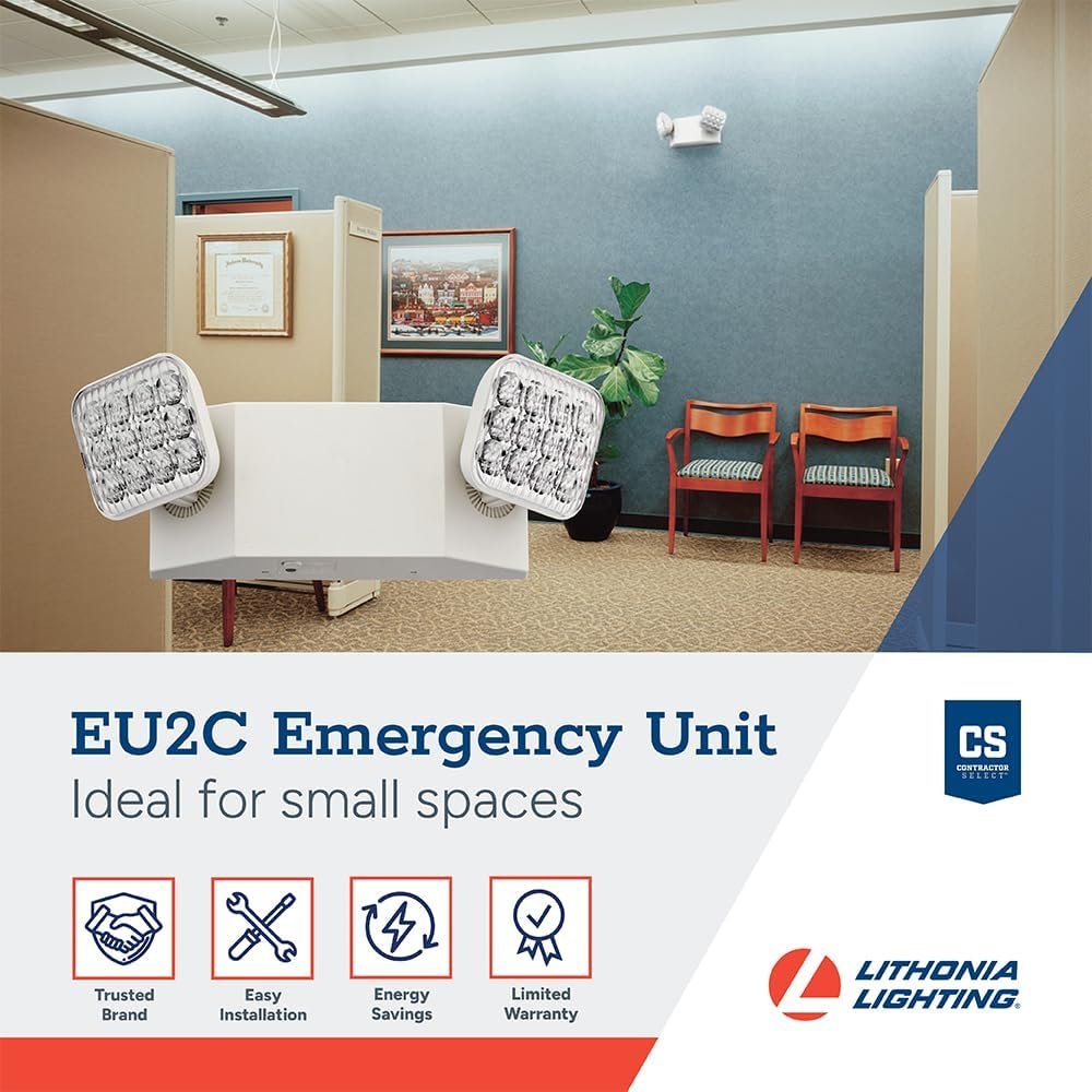 Lithonia Lighting Basics LED Emergency Light, Adjustable Heads 120/277V 1Pk - Image 2