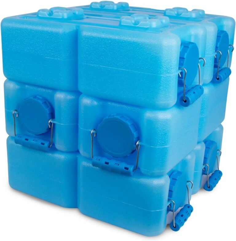 WaterBrick International WaterBrick Water Storage Containers for Emergency Water Storage | 6-Pack of Stackable 3.5 Gallon Water Container Bricks | Food-Grade HDPE Plastic | BPA-Free | STD Blue