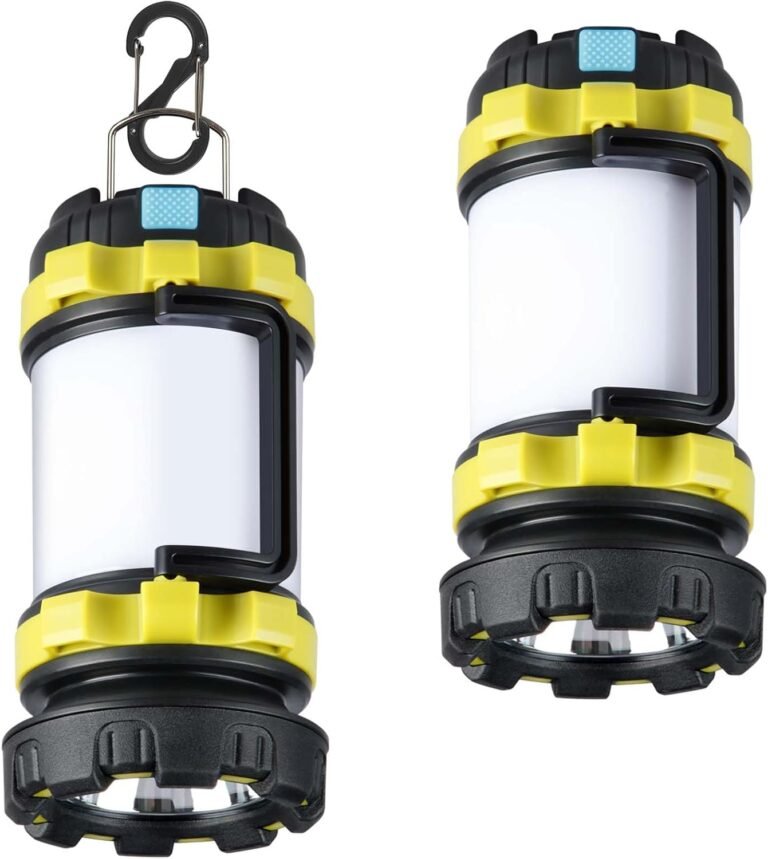 2 Pack Camping Lantern, Outdoor LED Camping Light, Rechargeable Flashlights