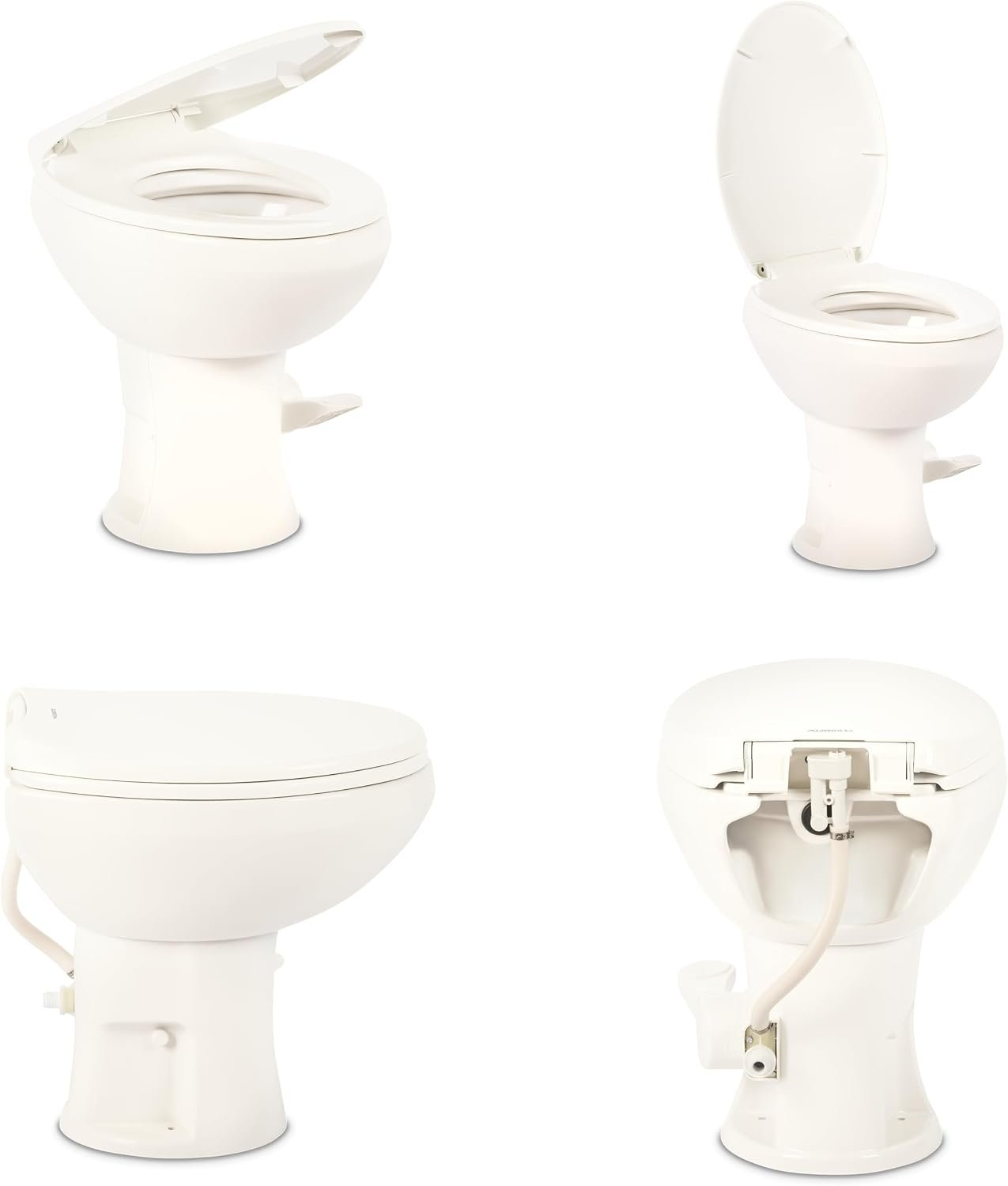 Dometic Model 420 Platinum RV Toilet – Elongated Porcelain Bowl, Universal Fit & 2-Bolt Mount, 18" Chair Height Residential-Style, Gravity Flush Toilet with Soft-Close Seat, White (9610008281) - Image 2