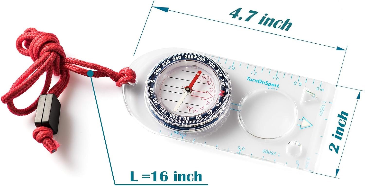 Orienteering Compass - Hiking Backpacking Compass | Advanced Scout Compass Camping and Navigation | Boy Scout Compass Kids - Children Compasses for Map Reading - Baseplate Compass Survival - Image 6