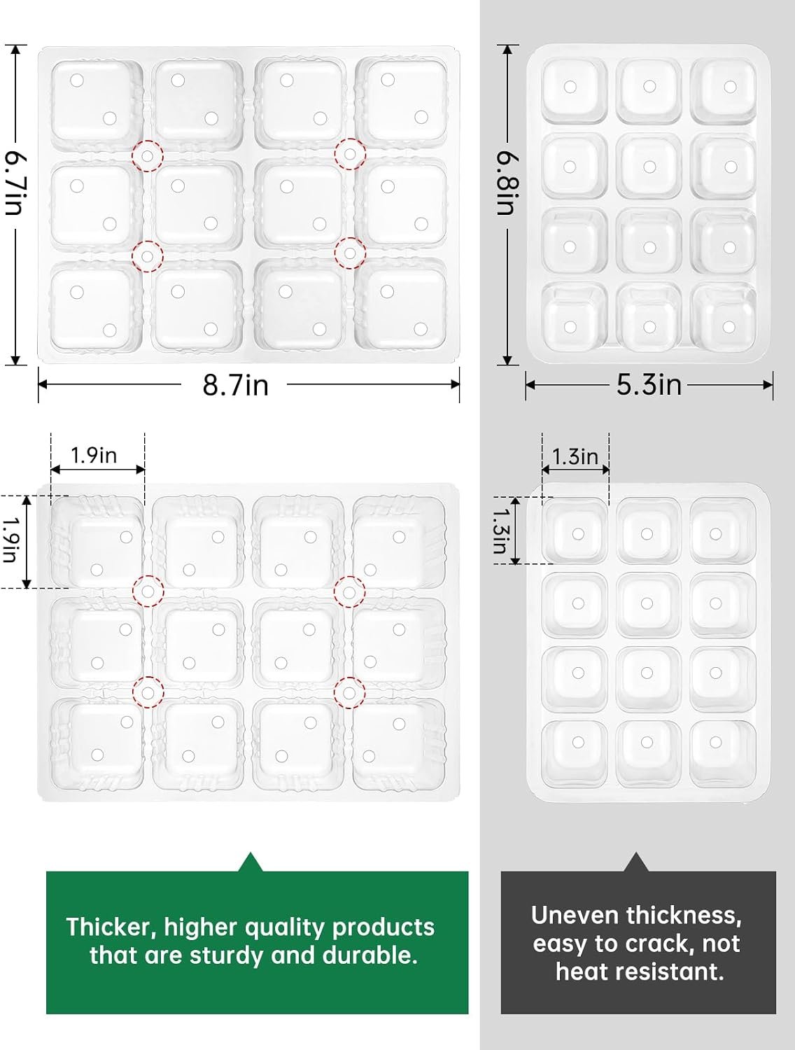 3-Pack Seed Starter Trays with Heat Mat, Seed Starter Kit with Grow Lights, 36 Large Cells Seed Germination Kit with Adjustable Humidity Vents for Indoor Plants Seeds Starting, Ideal Gardening Gifts - Image 4
