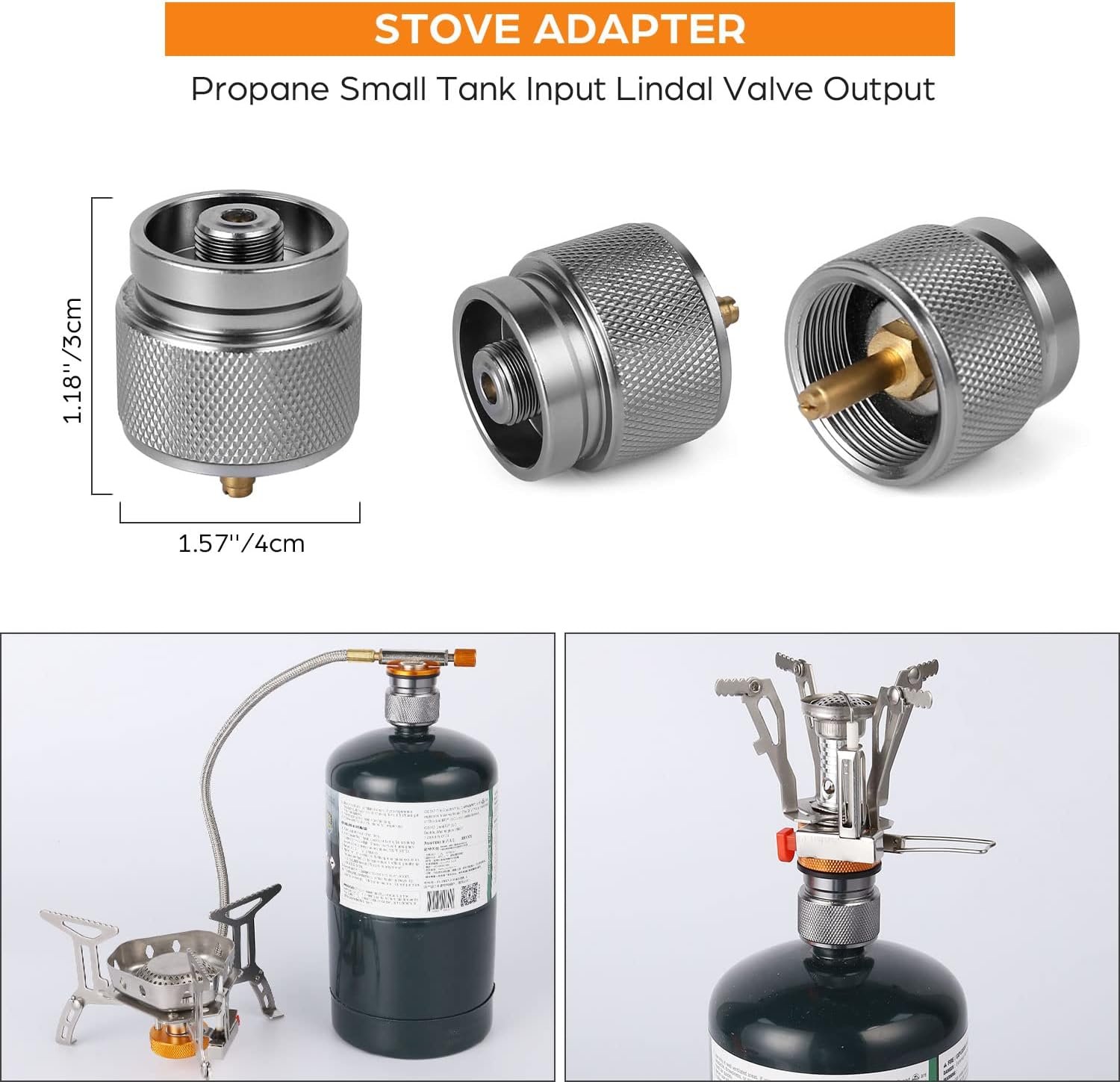 Odoland 3500W/6800W Windproof Camp Stove Camping Gas Stove with Fuel Canister Adapter, Piezo Ignition, Carry Case, Portable Collapsible Stove Burner for Outdoor Backpacking Hiking and Picnic - Image 9
