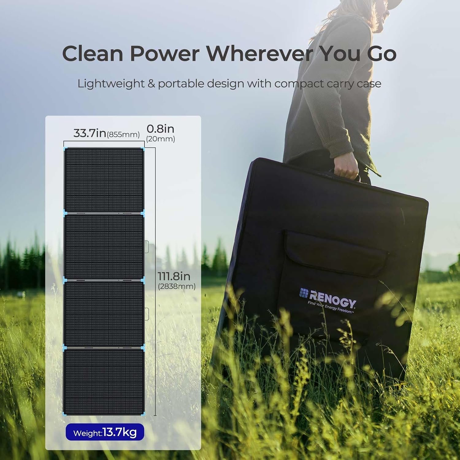 Renogy 400W Portable Solar Panel, Premium Materials for Decades of Use - Image 3