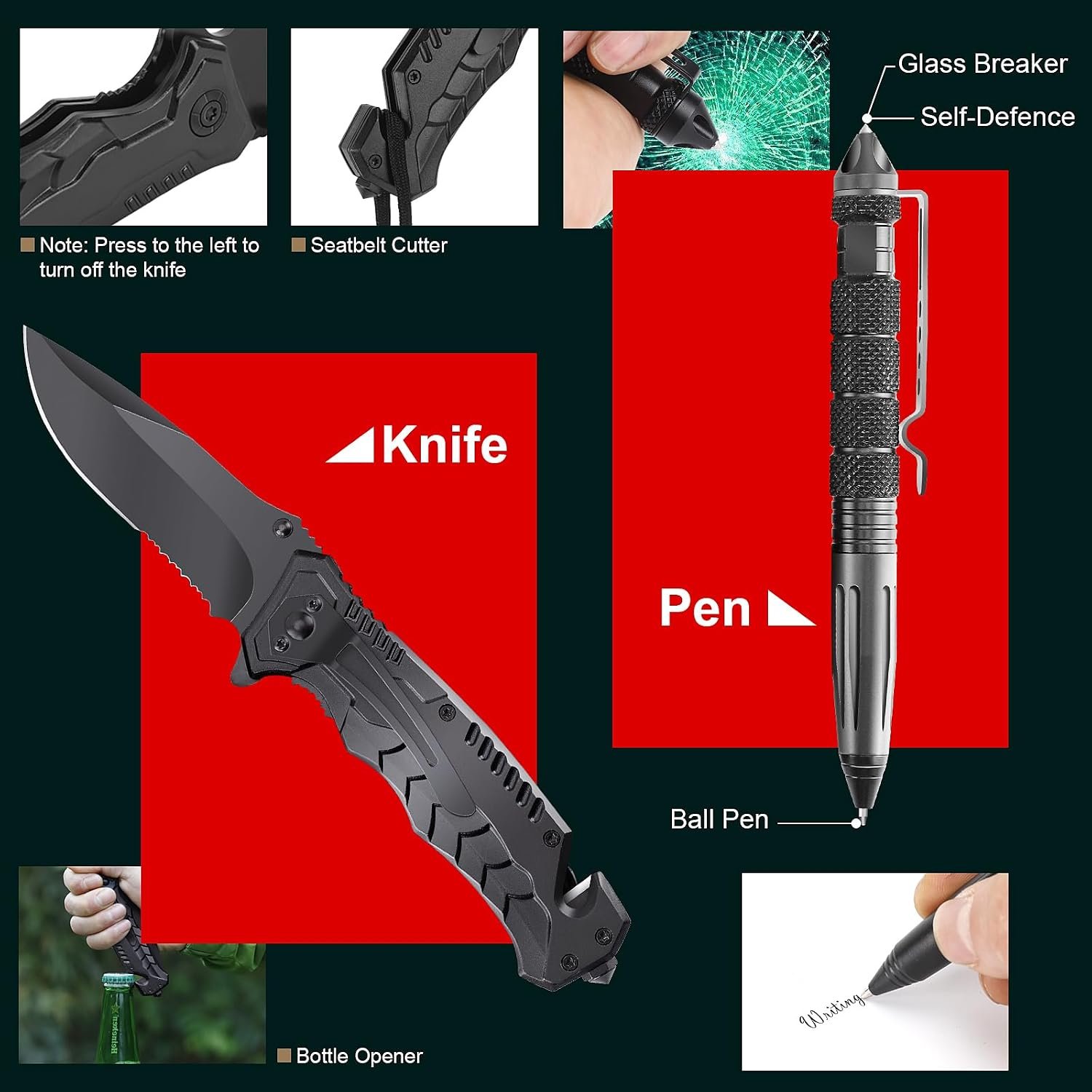 PIXATO Survival Kits, Survival Gear and Equipment 116-in-1, Emergency Kit with First Aid Kit, Tactical Pen, Fishing Kit, Headlamp for Camping, Hiking, Hunting, Gift for Mens - Image 3