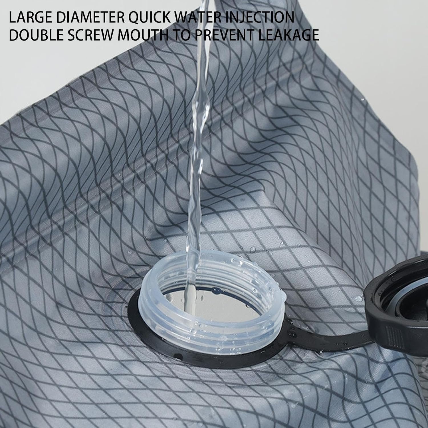 Solar Camping Shower Bag,5 Gal/20L Sun Shower Heating Bag,Leak-Proof Design,On-Off Switchable Head,Suitable for Camping, Hiking, Travel,Beach Swimming - Image 6