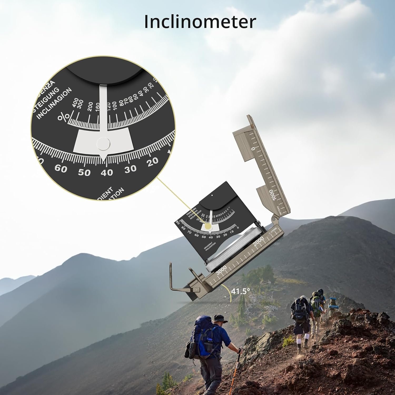 Anbte Hiking Compass, IP65 Waterproof Metal Compass for Camping Navigation - Image 5