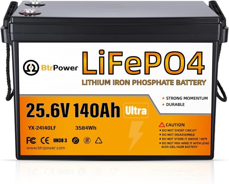 24 V 140 Ah Li Fe PO4 B-a ttery with 100A BMS, 3584Wh Deep Cycle B attery
