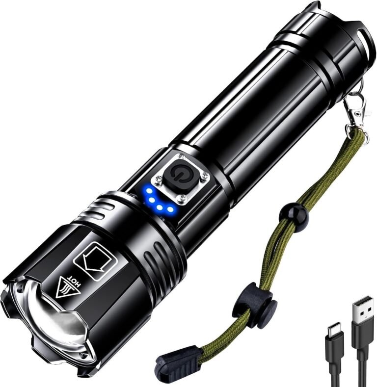 AKNEAR Rechargeable LED Flashlight High Lumens Super Bright