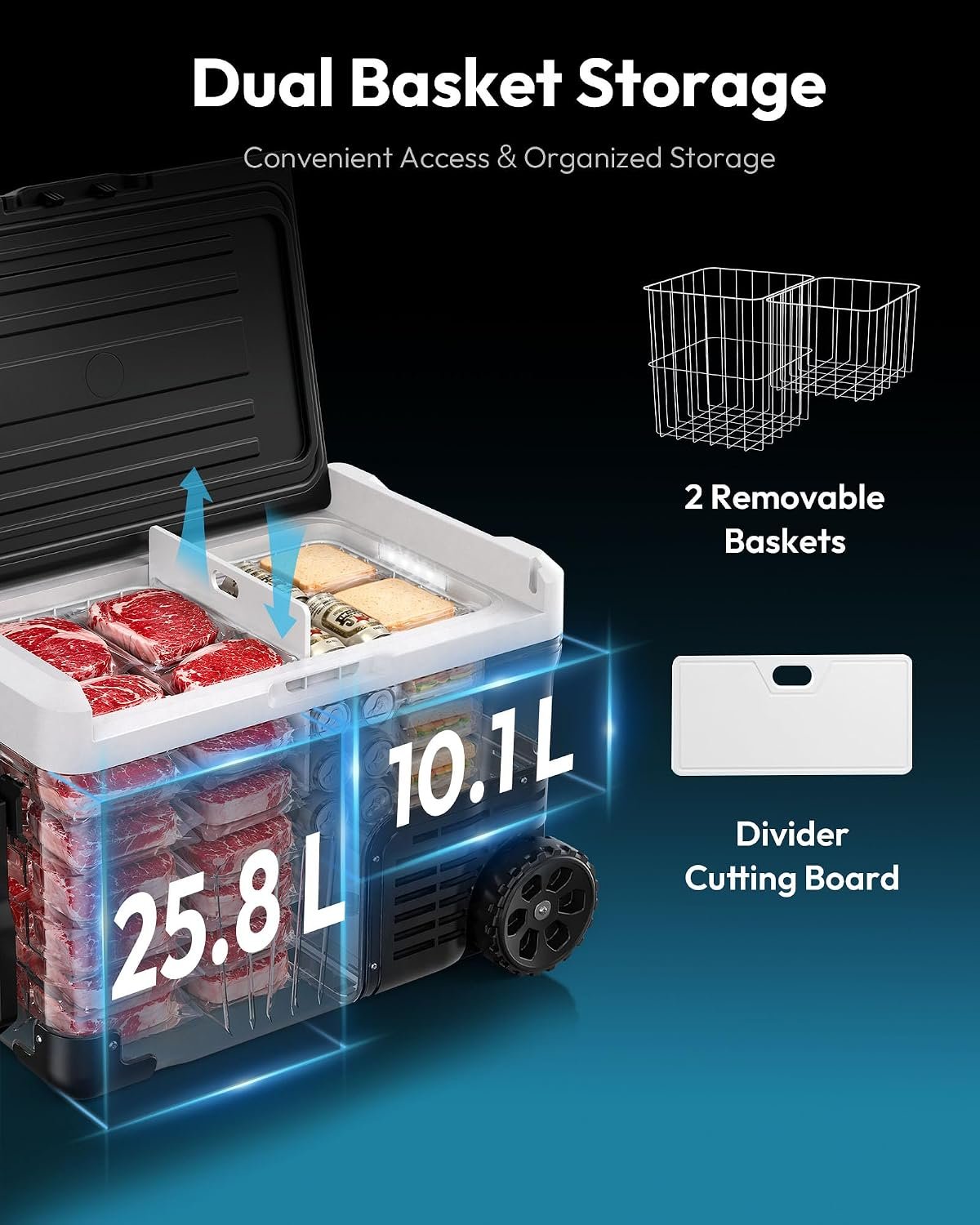 EUHOMY 37QT 12 Volt Refrigerator, -4℉~68℉ Portable Freezer, for Car - Image 5