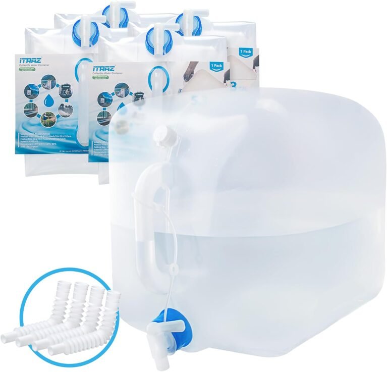 BPA-Free Collapsible Water Container with Spigot, 4-Pack 5.3 Gallon