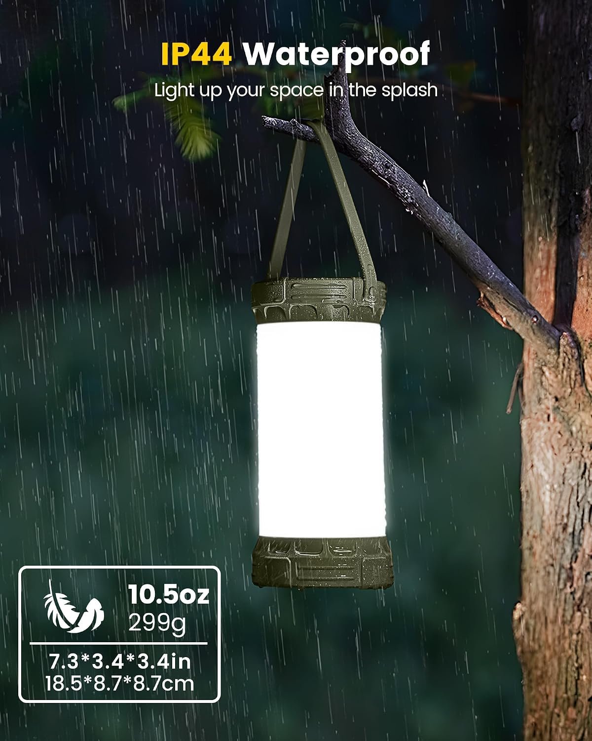 Glocusent LED Rechargeable Camping Lantern, Camping Light with 5000mAh - Image 6
