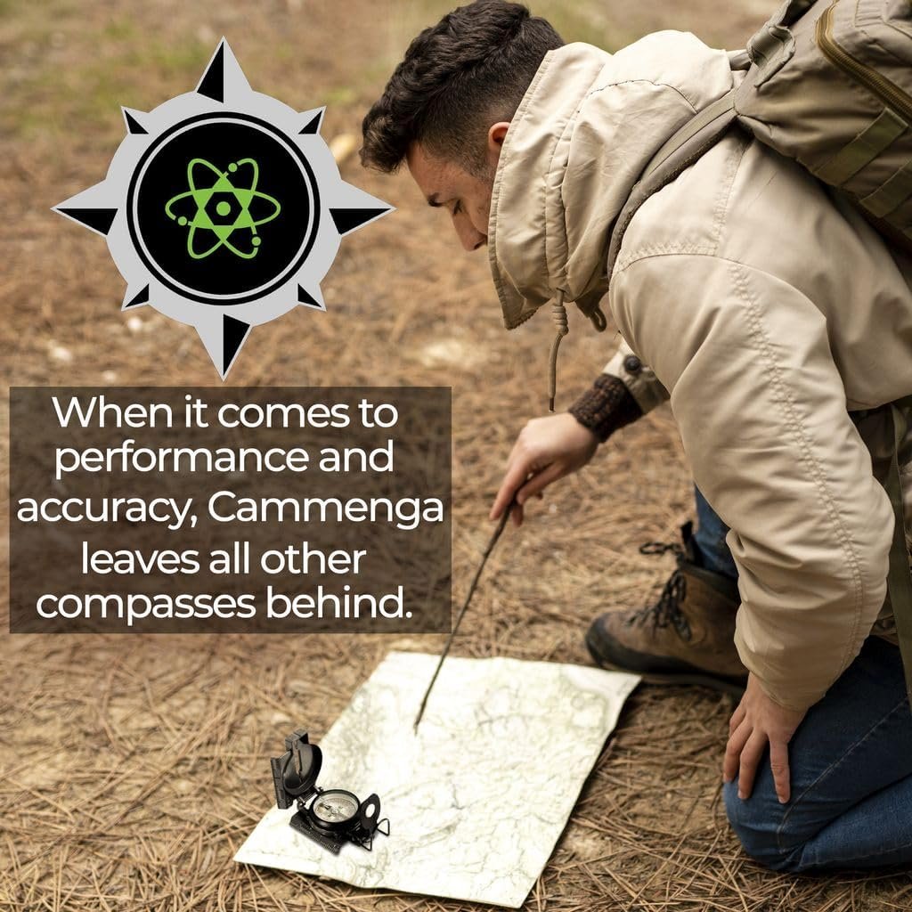 Cammenga Official US Military Tritium Lensatic Compass, Accurate Waterproof Hand Held Compasses with Pouch for Hiking Camping Navigation Survival Backpacking Orienteering - Image 9