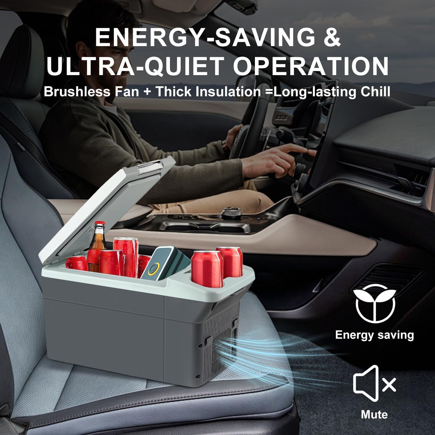 11L/Quart Electric Cooler & Warmer - Portable Car Refrigerator 12 Volt DC Car Fridge with Dual-Temp Control Car Fridge 12V Refrigerator for Camping, Travel & Road Trips,RV, Boat - Image 2