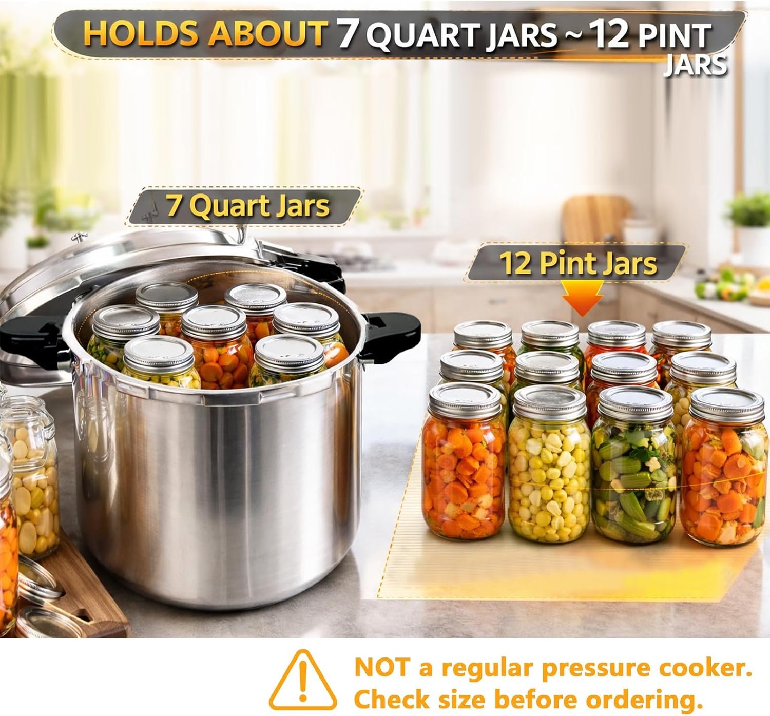 24qt pressure canner and canning pressure cooker with gauge,14.5PSI,practical 7pc Canning Supplies Starter Set,compatibility gas and induction cooktops, pressure cooker for canning (GREEN) - Image 3
