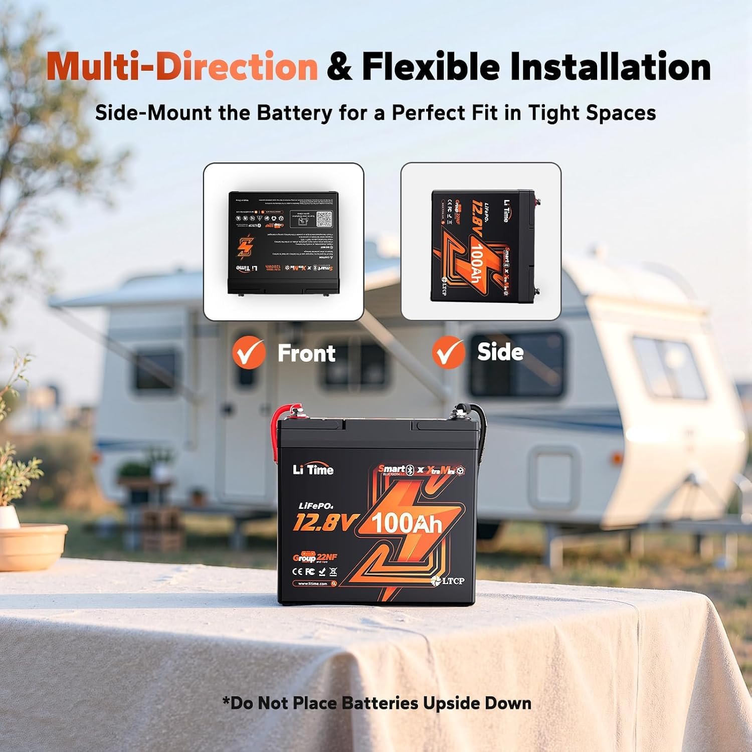 Litime 12V 100Ah Xtra-Mini LiFePO4 Lithium Battery for RV, Marine, Boat - Image 7