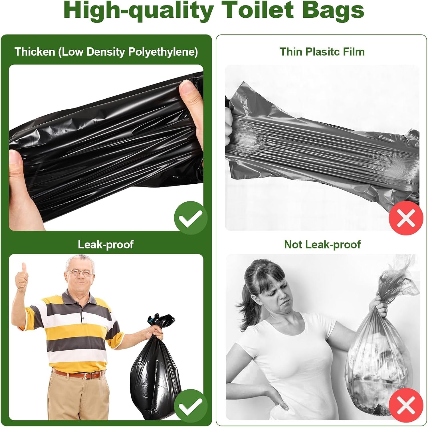 50 Pack Camping Toilet Bags, 8 Gallon Portable Toilet Bags - Image 8