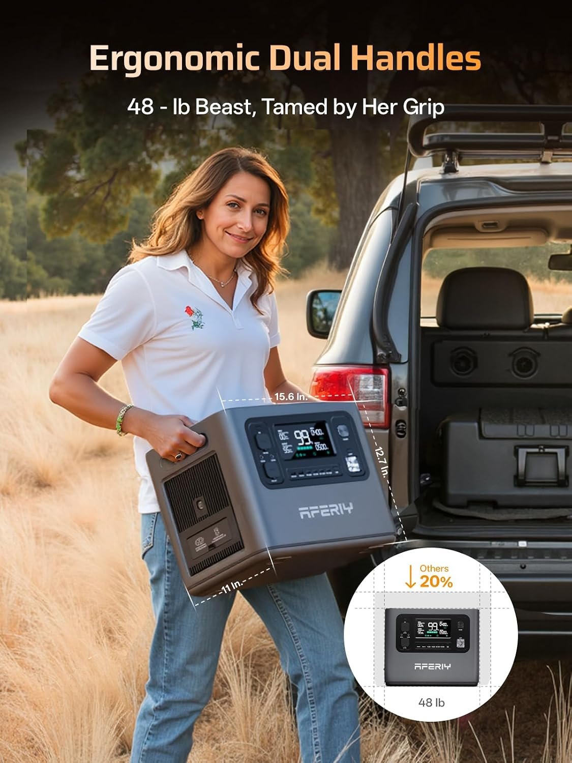 AFERIY P280 Portable Power Station 2800W (Peak 5600W) UPS Solar Generator - Image 8