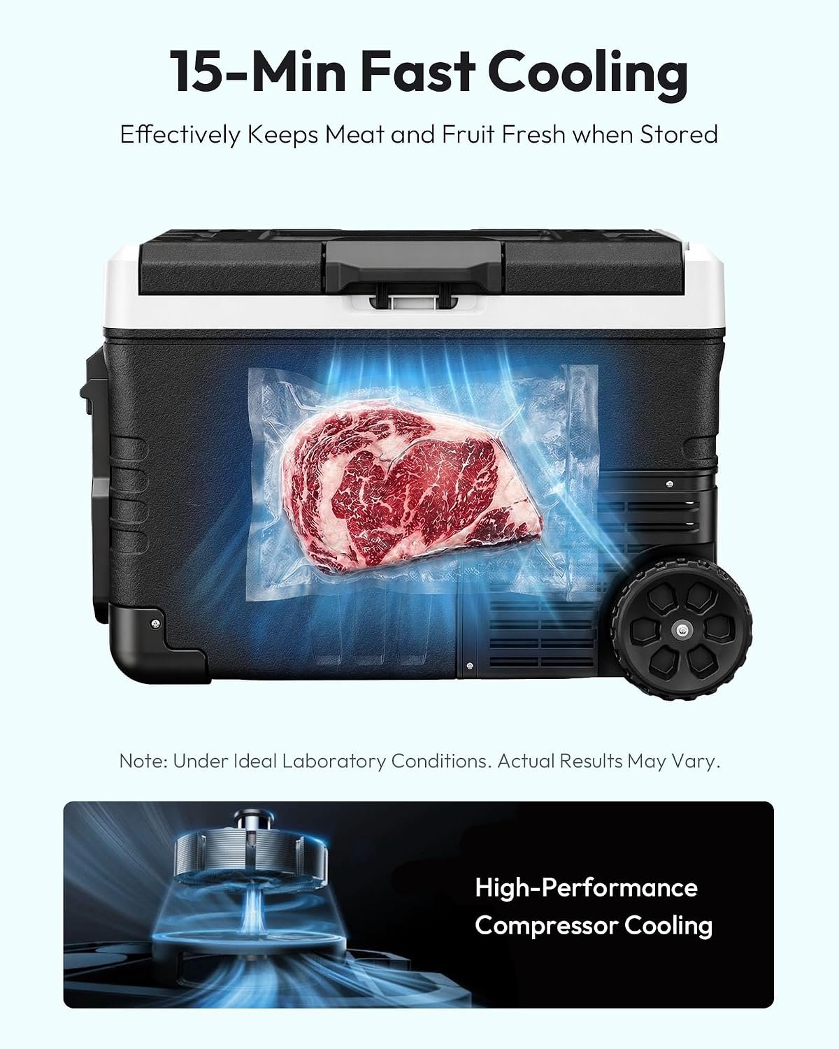 EUHOMY 37QT 12 Volt Refrigerator, -4℉~68℉ Portable Freezer, for Car - Image 4