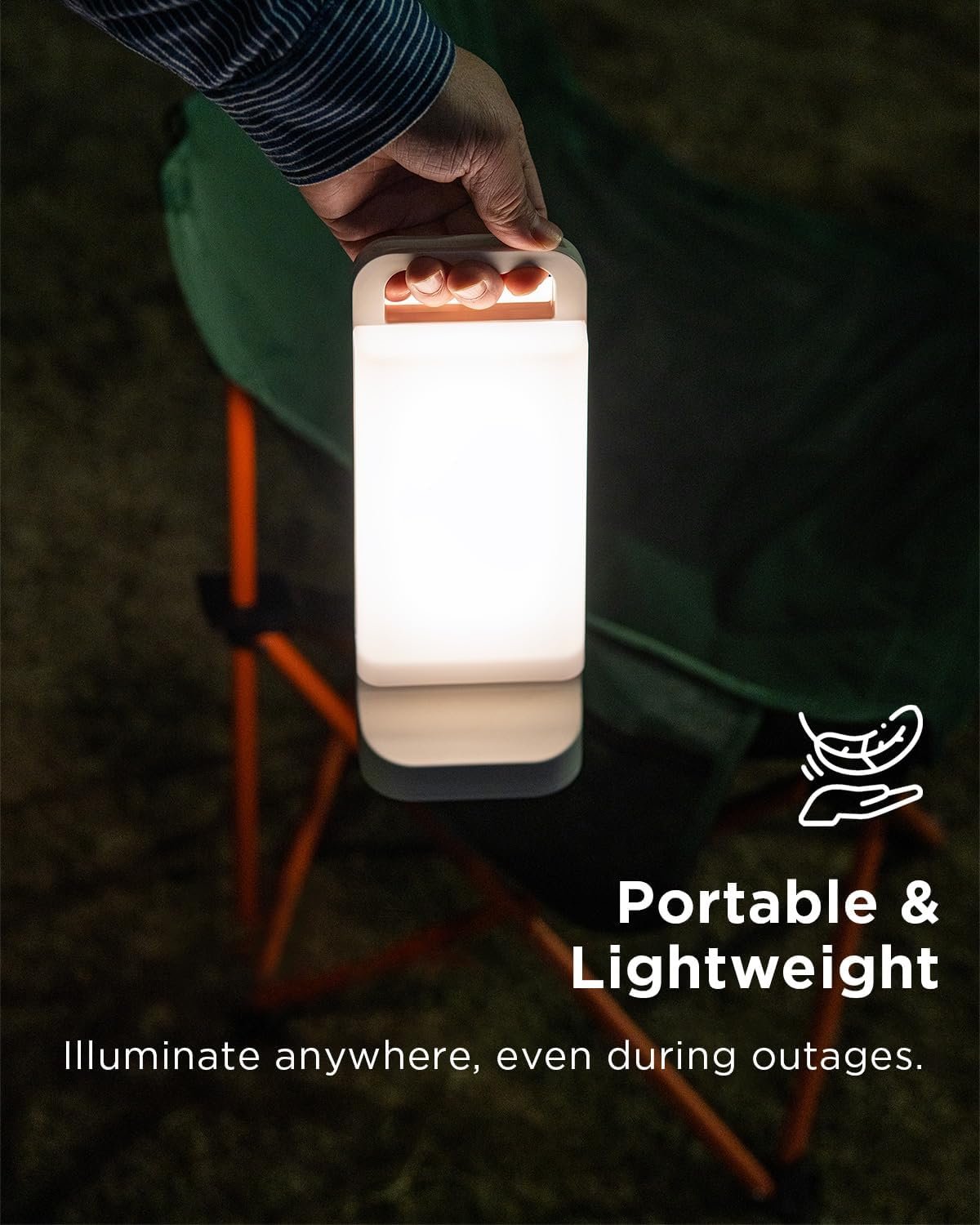 Solar Camping Lantern, Rechargeable Battery Powered Camping Light 6000mAh Up to 80HRS Lasting, Dimmable Night Lamp, Survival gear for Emergency, Power Outages, Outdoor, Indoor - Image 5