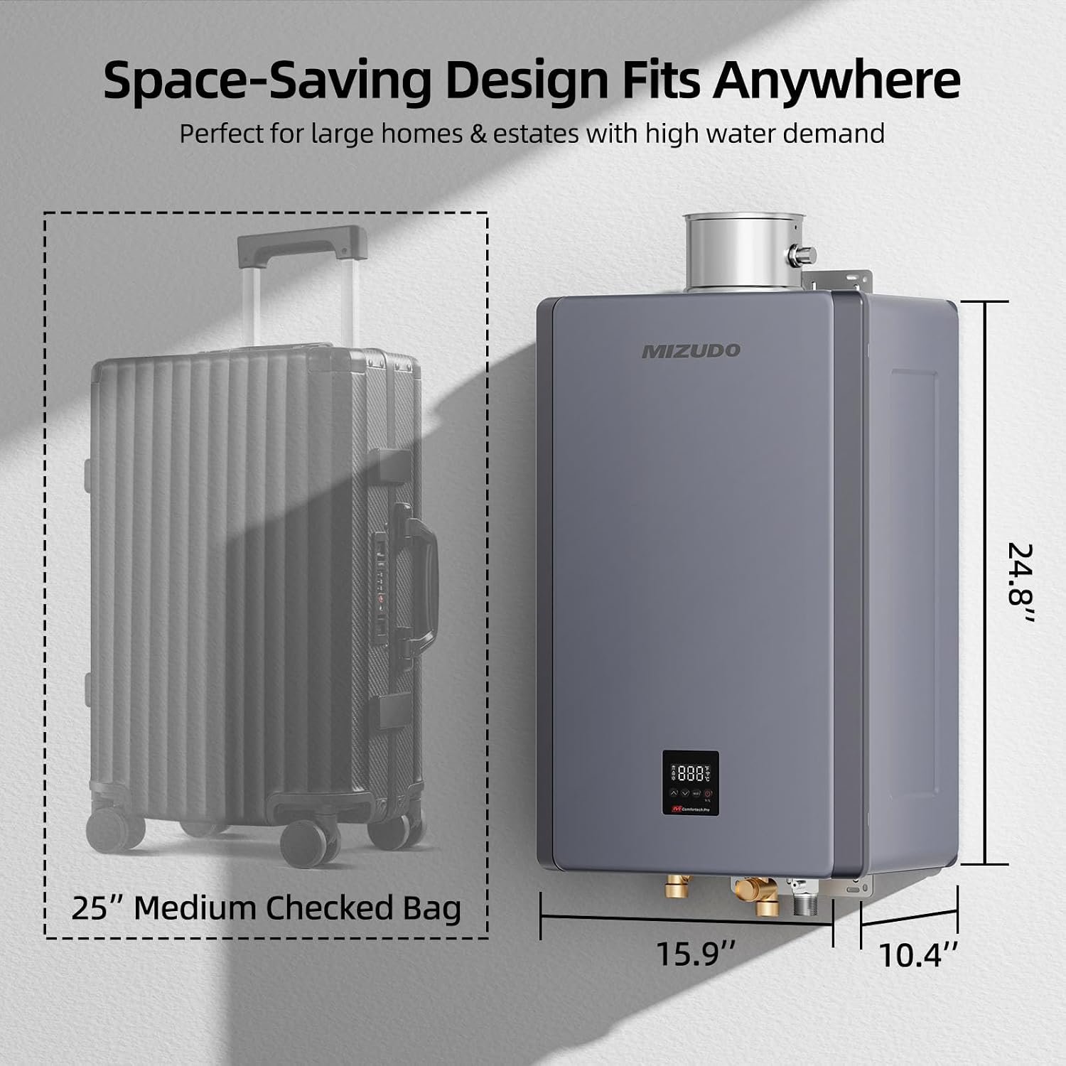 MIZUDO Propane Gas Tankless Water Heater, 199,000 BTU, Indoor - Image 6