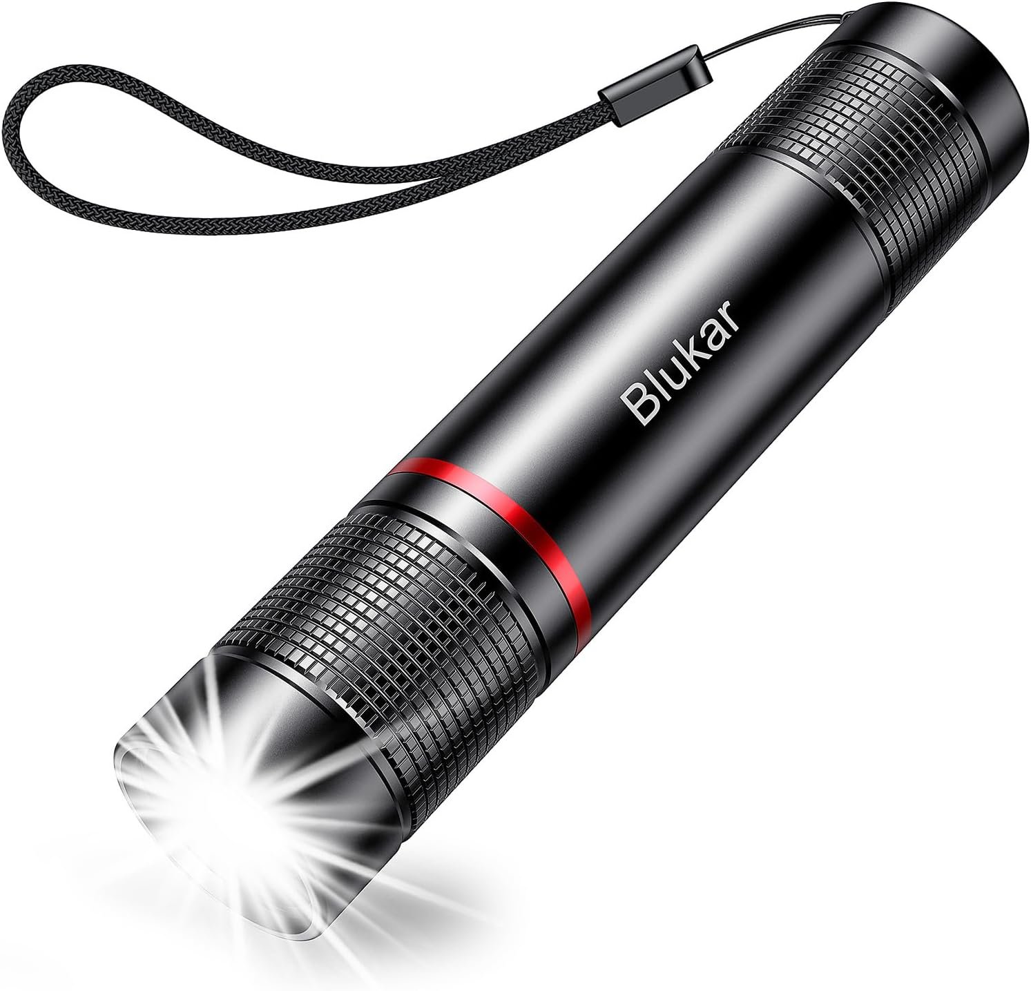 Blukar Rechargeable Flashlight, Super Bright Adjustable Focus Flashlights
