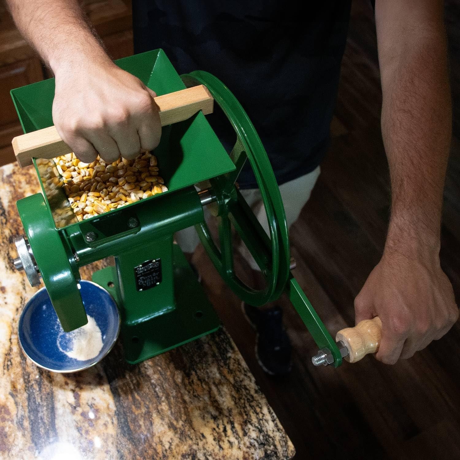 Lehman's Manual Power Grain Mill, Grinds Any Dry Grain to Pastry Flour, Big 6 Cup Capacity, 14 inches High with 12 inch Flywheel - Image 6
