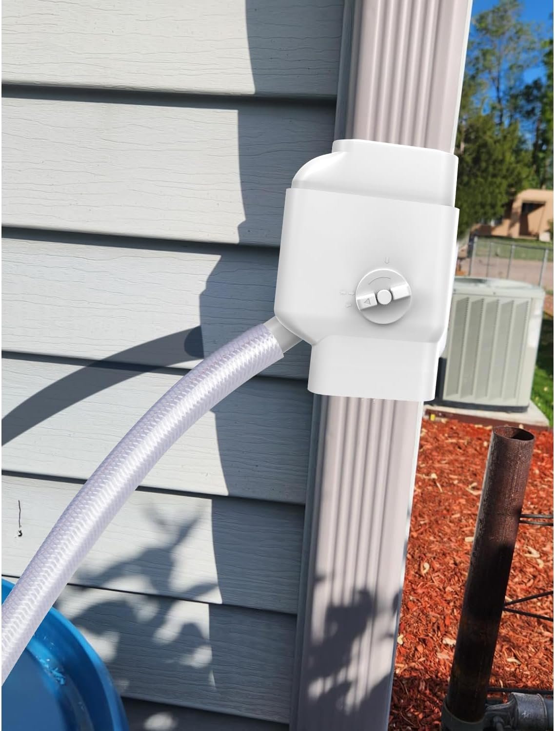 Prestantious Gutter Downspout Diverter with Built-in Filter Screen,White - Image 7