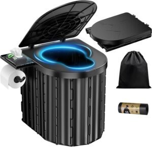 Portable Toilet, Upgraded 15”...