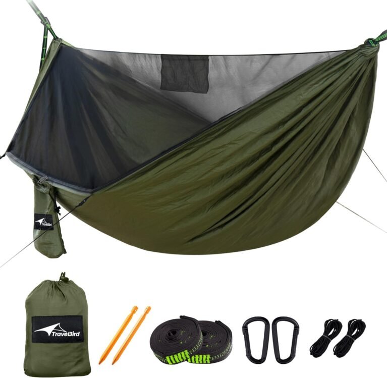 Camping Hammock with Mosquito Net and Ridge Rope, 2 Person Extra Large