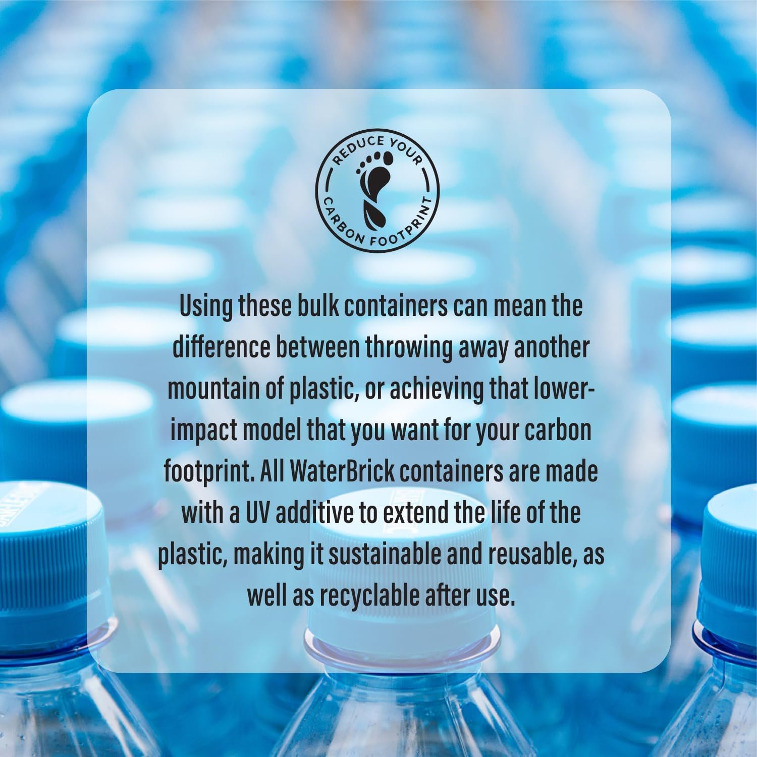 WaterBrick International WaterBrick Water Storage Containers for Emergency Water Storage | 6-Pack of Stackable 3.5 Gallon Water Container Bricks | Food-Grade HDPE Plastic | BPA-Free | STD Blue - Image 6