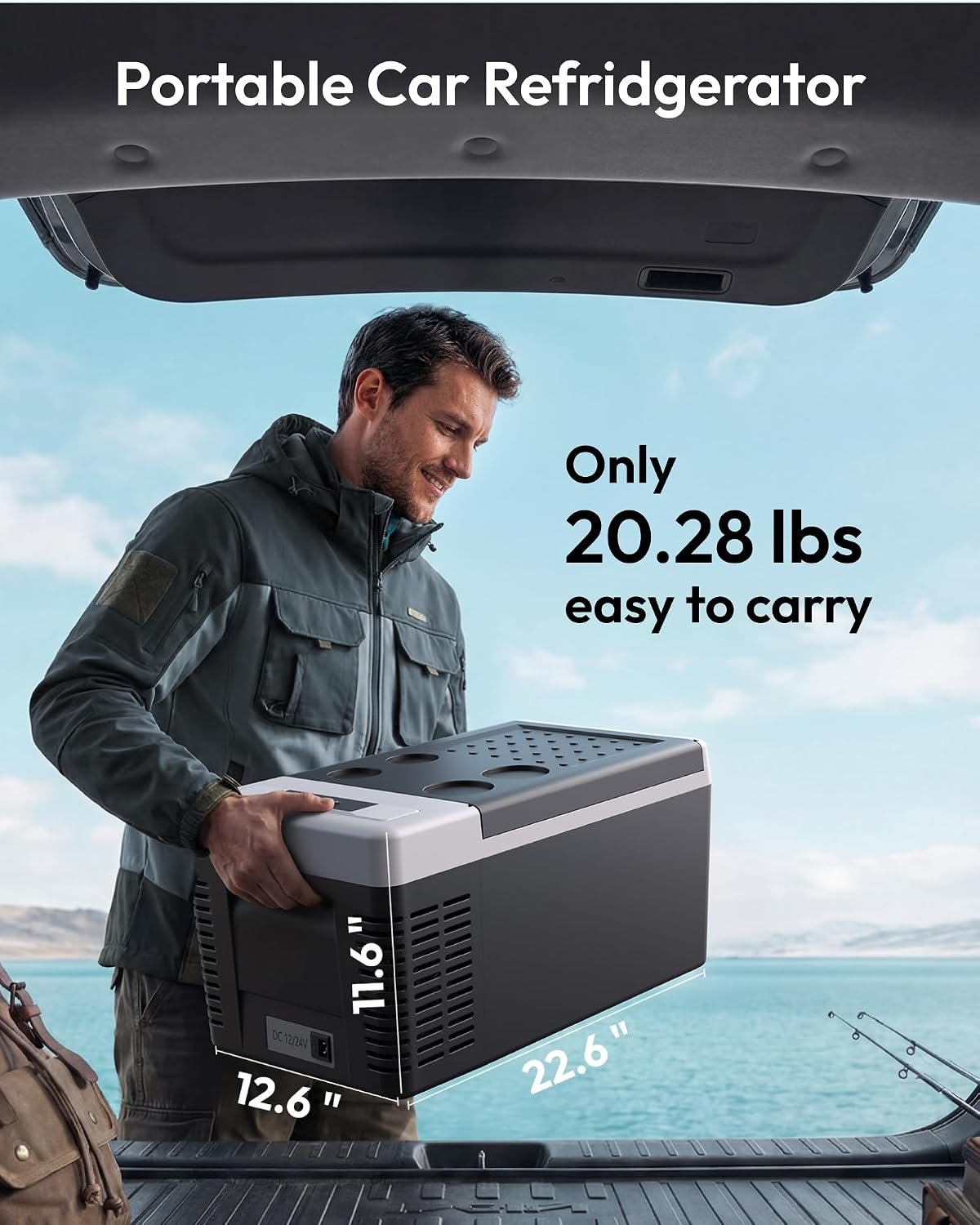 EUHOMY 19QT 12 Volt Refrigerator, -4℉~68℉ Electric Cooler for Car - Image 4
