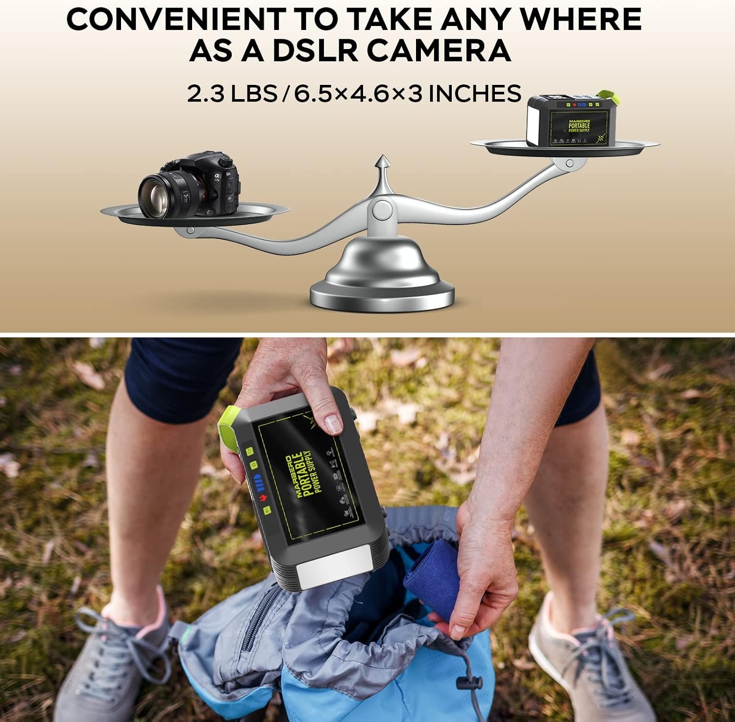 MARBERO Portable Power Station 88Wh, 120W Surge, Solar Generator 24,000mAh - Image 8