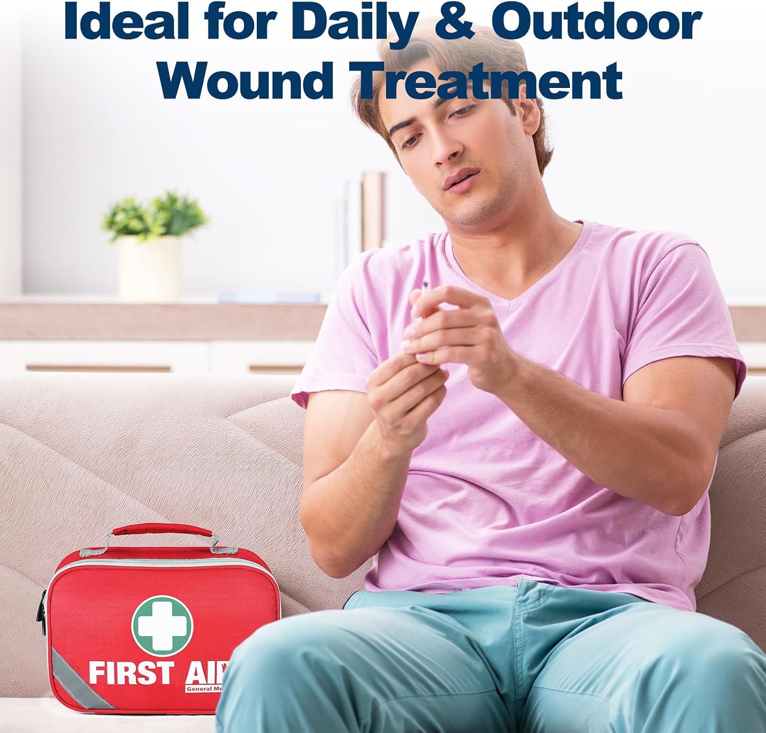 General Medi 2-in-1 First Aid Kit (215 Piece Set) + 43 Piece Mini First Aid Kit -Includes Ice(Cold) Pack, Moleskin Pad and Emergency Blanket for Travel, Home, Office, Car, Workplace - Image 8