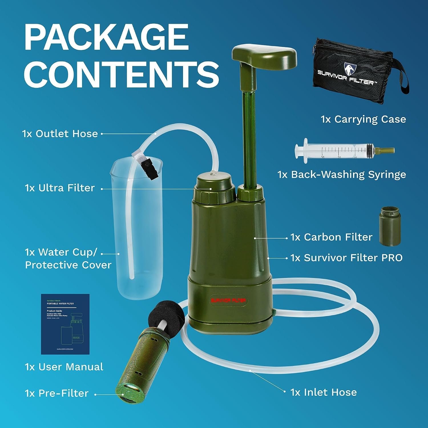 Survivor Filter PRO Portable Water Filter for Camping, Survival & Emergency - Image 5