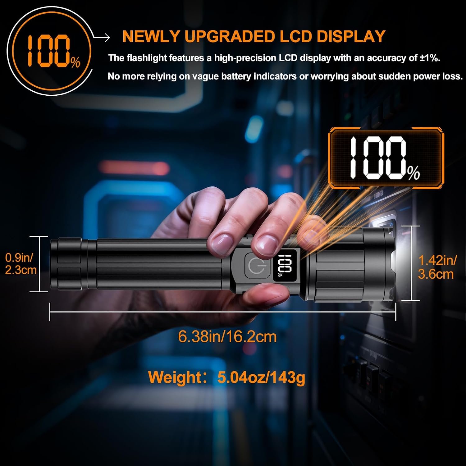 Relybo LED Flashlight Rechargeable 100000 High Lumens,12H & Long Range - Image 6