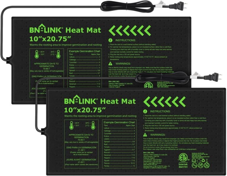 BN-LINK 10" x 20.75" Seedling Heat Mat for Seed Starting Plants Germination