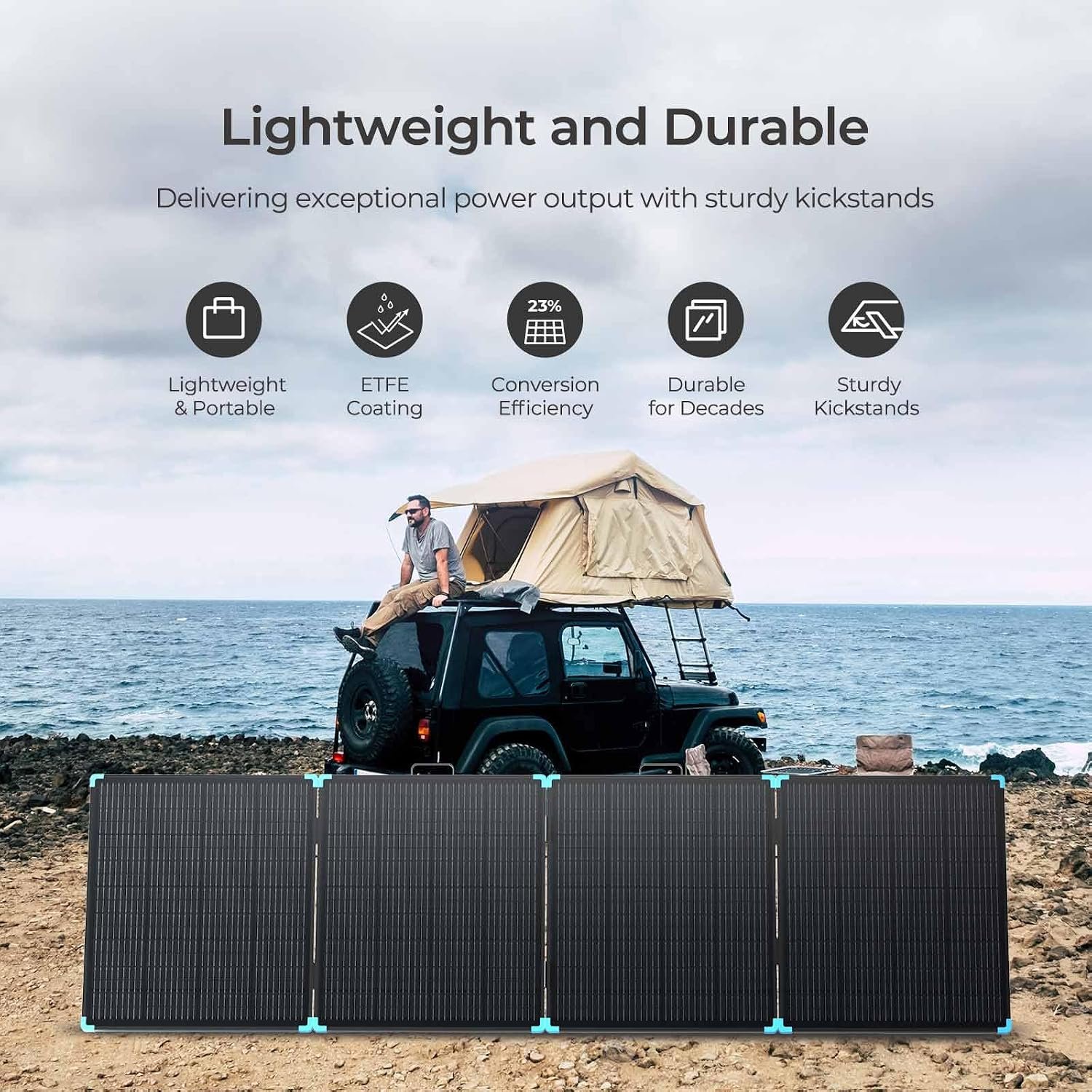 Renogy 400W Portable Solar Panel, Premium Materials for Decades of Use - Image 2