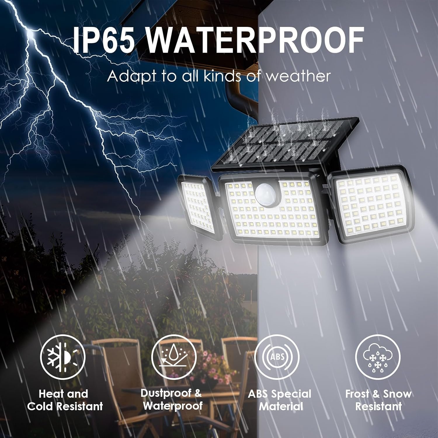 MIHANI Solar Lights Outdoor, Quick Charge Solar Motion Deck Lights Outdoor for Deck with High Brightness, Larger Built-in Tempered Glass Panel, Sensitive PIR Motion Inductor (Remote,2 Pack) - Image 2