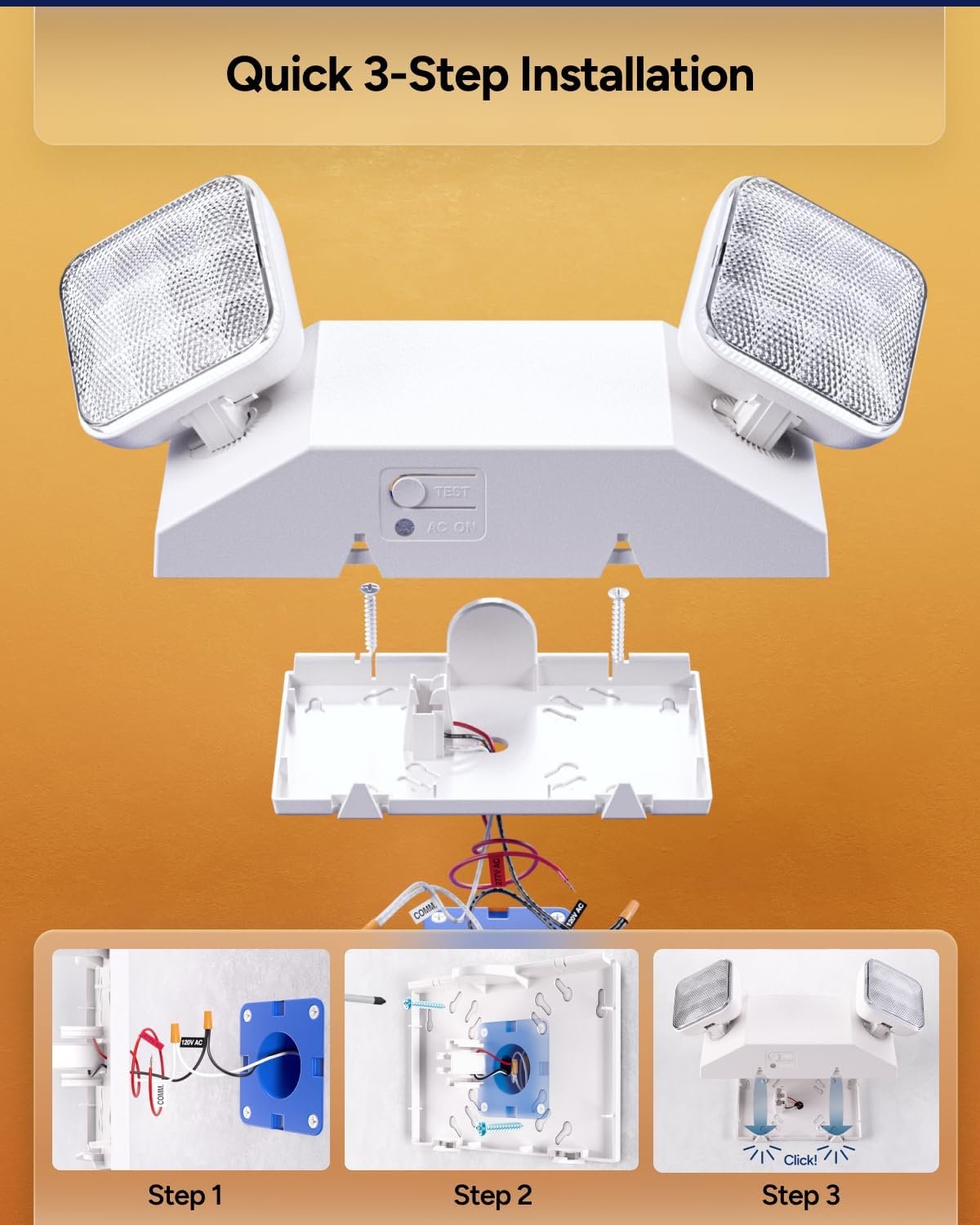 Sunco 6 Pack LED Emergency Lights for Outages, 90 Minute Backup Battery - Image 6