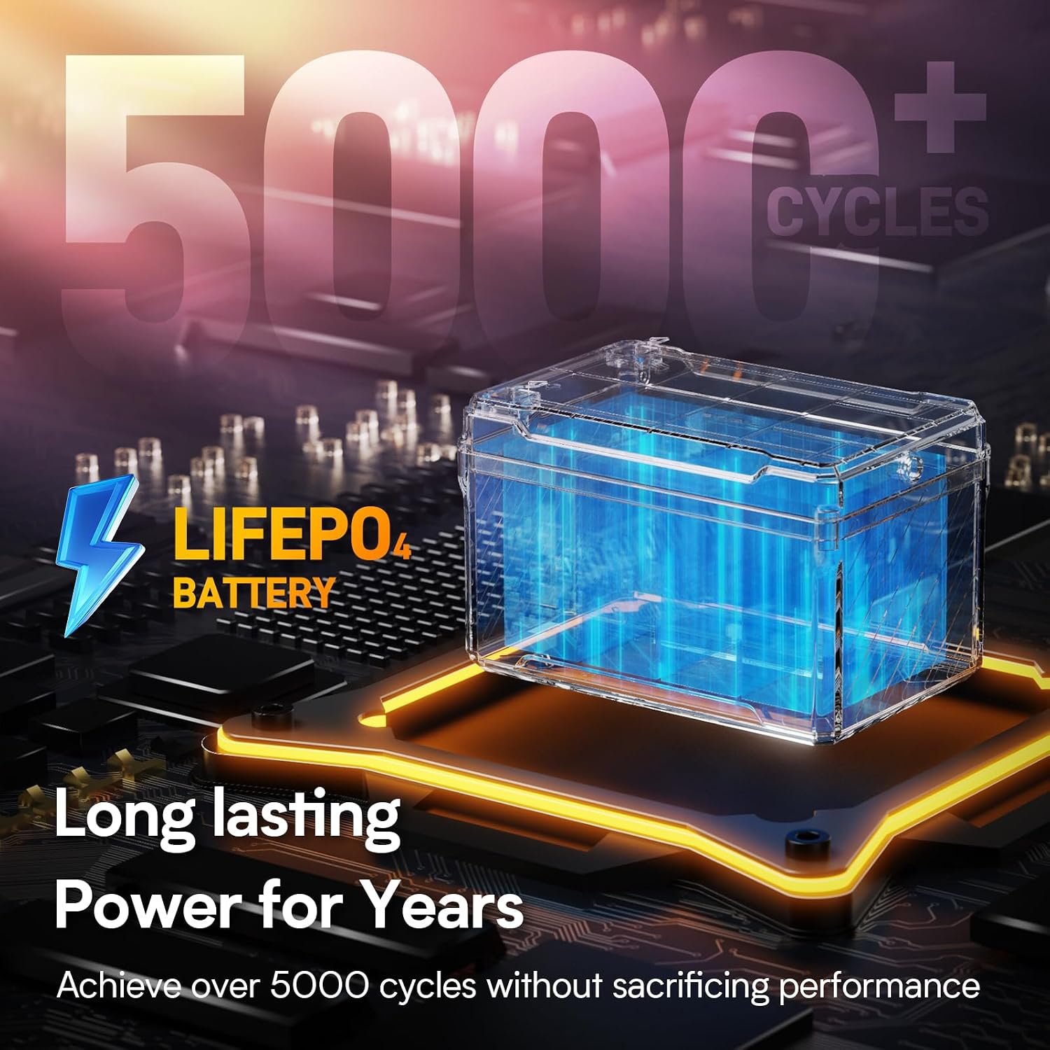 GOLDENMATE 12V 16Ah LiFePO4 Lithium Battery, IP67 Waterproof, Lightweight - Image 5